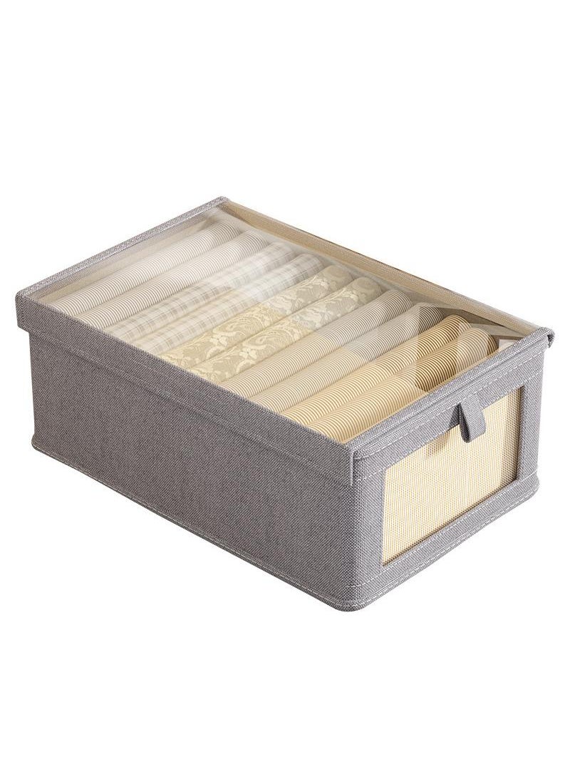 Generic Large Storage Baskets for Shelves | Sturdy Fabric Closet Storage Bins for Organizing with Clear Window| 17x10x8 Collapsible Home Organization with Lid,  3-Pack-1  - Image 1