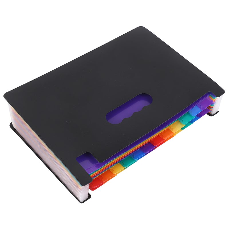 Expanding File Folder 24 Pockets Large Capacity Expanding Document Organizer with Colorful Tabs for Office School - Image 5