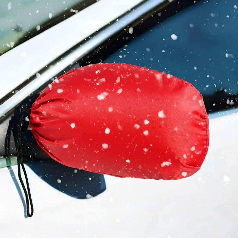 Frienda 2 Pcs Side View Mirror Cover Auto Rearview Protection Cover Snow Ice Mirror Exterior Rear Accessories Universal Size for Cars (Red) - Image 1