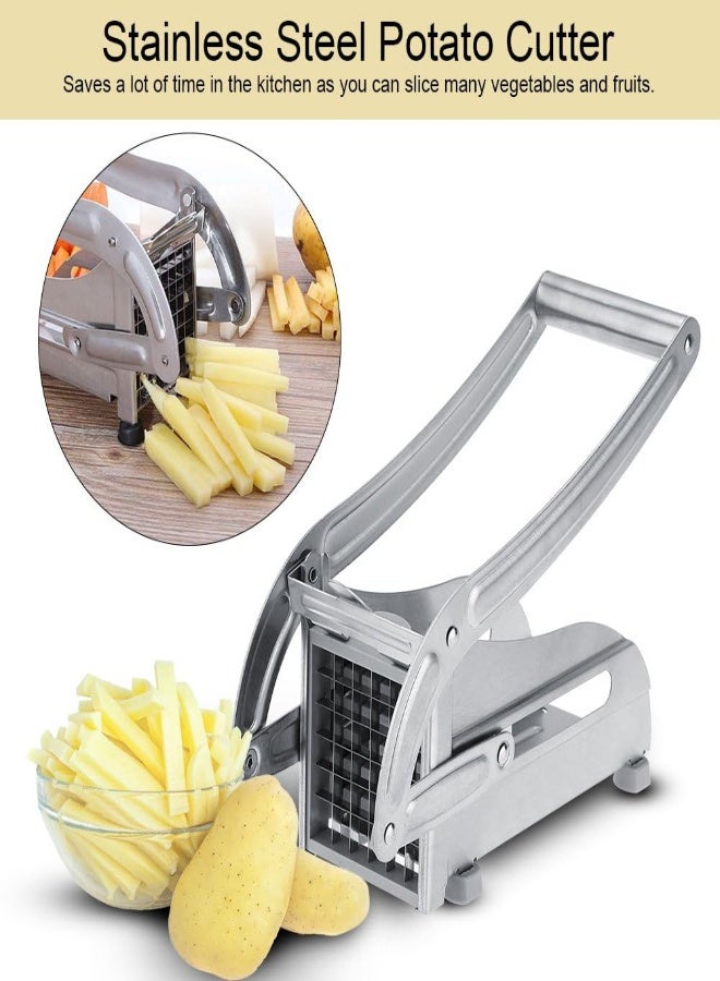 AKDC Potato Chipper, Effective Stainless Steel Potato Cutter Veg Slicer Potato Chipper Kitchen Helper - Image 5