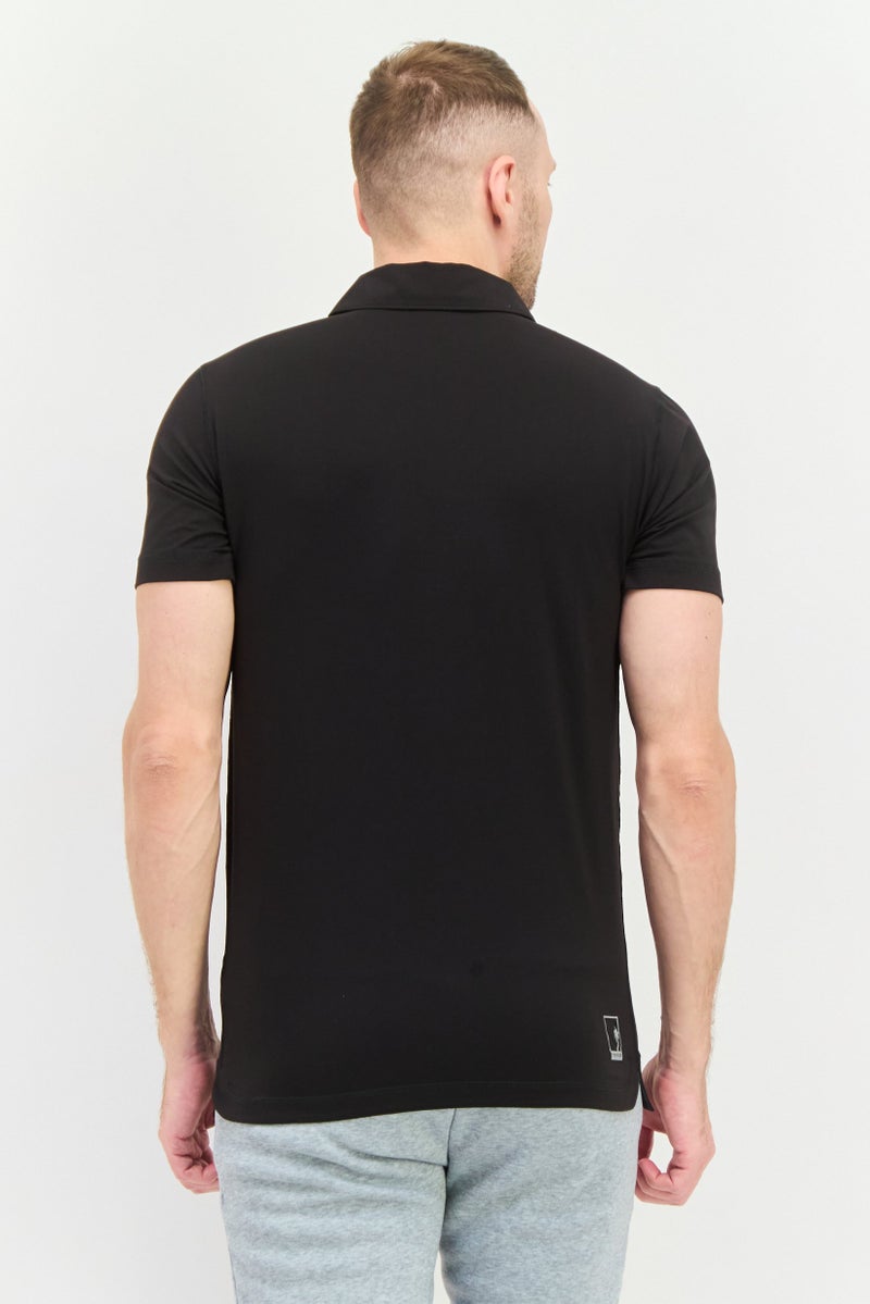 Puma x Palm Tree Crew Men Sportswear Fit Short Sleeves Golf Polo Shirt, Black - Image 4