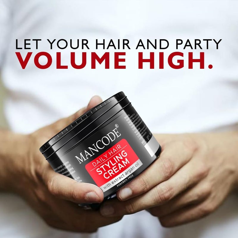 MAN CODE Mancode Hair Styling Cream For Men - 100 gr | For Daily Use Style & Nourishment | Non-sticky, Non-oily | Paraben & Sulphate FREE | Itch Free Daily Hair Cream | UV Protect & Care | Soft & Manageable - Image 5