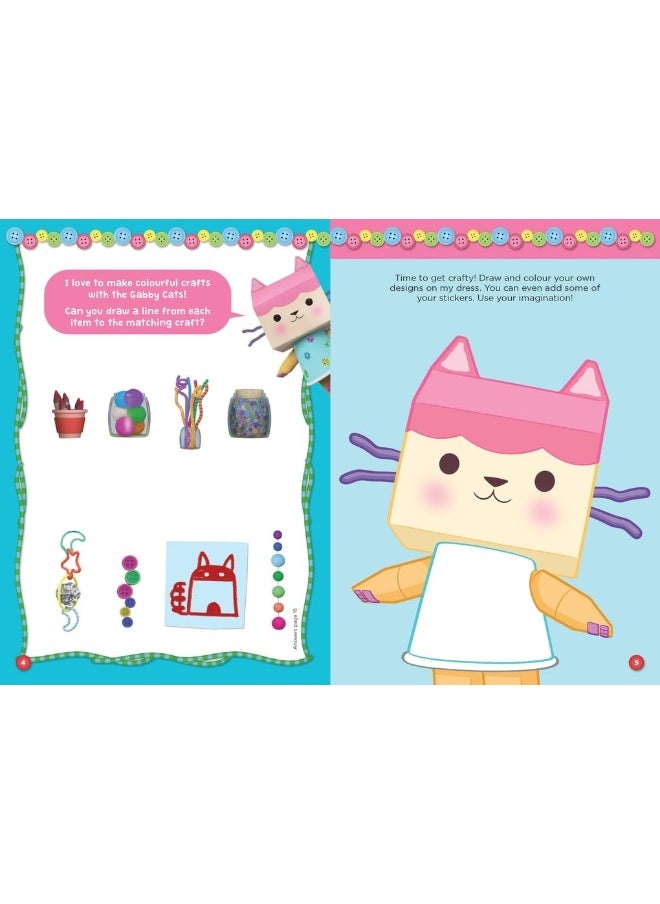 DreamWorks Gabby's Dollhouse: Crafty-Rific Sticker Activity Book  - Image 2