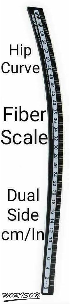Worison Fashion Designing Tailoring 1pc Hip Curve and 1pc L scale Combo 24 inch Ruler - Image 4
