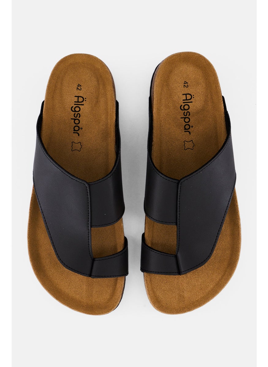 Algspar Men Slip On Cork Sandals, Dark Grey  - Image 4