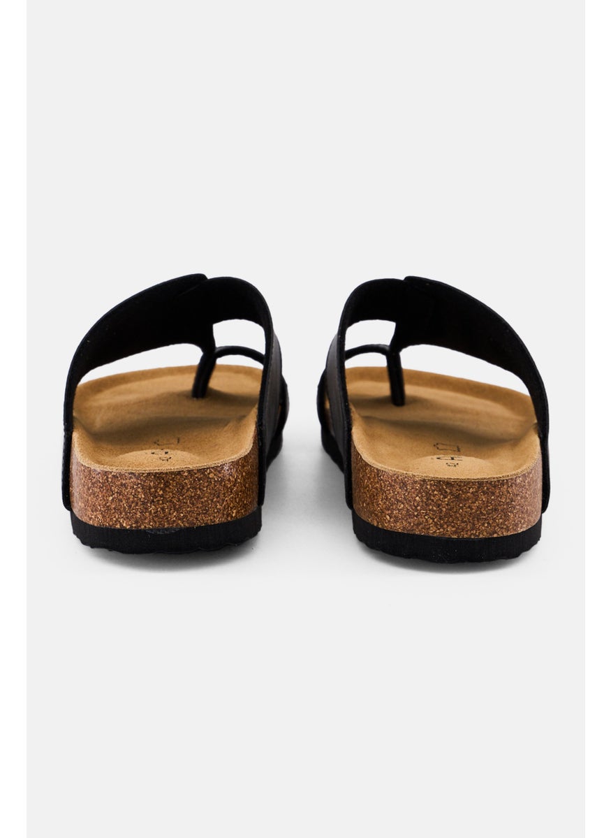 Algspar Men Slip On Cork Sandals, Dark Grey  - Image 3