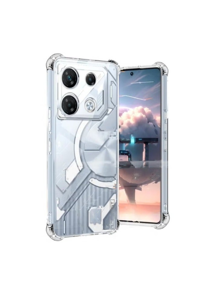 2 in 1 Infinix GT 10 Pro Phone Case Cover & Screen Protector - Shockproof Clear Slim TPU Protective Phone Cover & Full Coverage Delicate Touch Tempered Glass Screen Protector for Infinix GT 10 Pro - Image 5