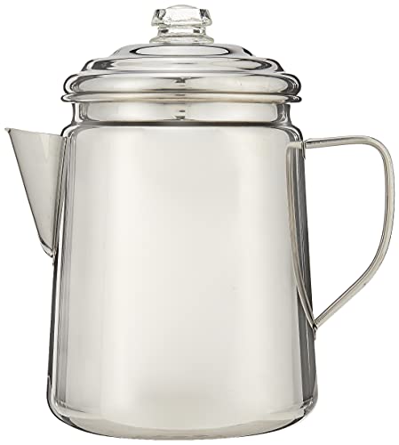 Coleman Stainless Steel Coffee Percolator, 12-Cup Capacity Durable Outdoor Coffee Maker for Camping, Backpacking, RV, Stovetop, Campfire, & More, No Filters Needed - Image 1