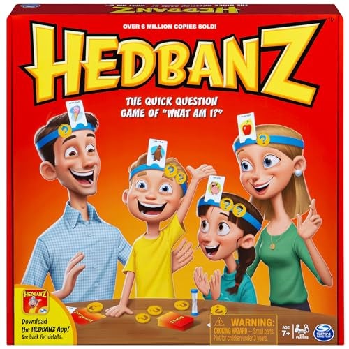 Spin Master Games Hedbanz, Quick Question Picture Guessing Family Game for Game Night Headbands Board Game, for Adults and Kids Ages 7 and Up (Edition May Vary) - Image 1