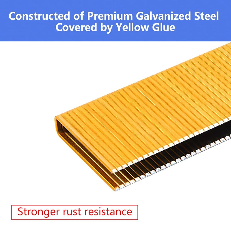 SimCos 18 Gauge 1/4" Narrow Crown Staples (1-1/2",1-1/4" 1", 3/4", 1/2"), 2000 pcs Galvanized Assorted Sizes for 18 GA Pneumatic or Electric Stapler or Staple Gun,Project Pack (Assembly 2000) - Image 5