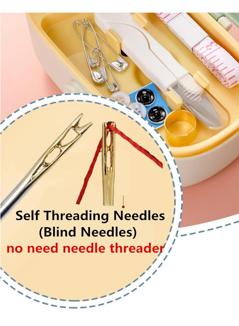 Bukela Green Sewing Project Kit, 135 Pcs Family Sewing Supplies Repair Kit Traveler Sewing Kit Sewing Thread Accessories DIY Sewing Supplies Organizer (Green) - Image 4