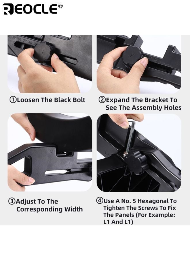 REOCLE Mountain Bike Parking Rack Adjustable Floor Stand Bicycle Storage Rack for Road Bikes Indoor and Outdoor Use for Cyclists Commuters and Families - Image 3