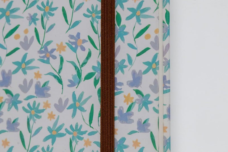 COMMA | Bloom Series | A5 Size | Hard Bound Notebook | 160 Pages | 100gsm Natural Shade Paper | PU Cover Material - White - Image 3