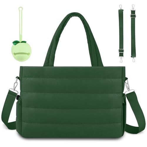 KUBYA Diaper Bag Tote Puffer Diaper Tote Bags for Women Lightweight Travel Work Hospital Baby Bag Crossbody Mommy Bag - Image 1