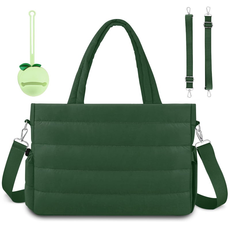 KUBYA Diaper Bag Tote Puffer Diaper Tote Bags for Women Lightweight Travel Work Hospital Baby Bag Crossbody Mommy Bag - Image 2