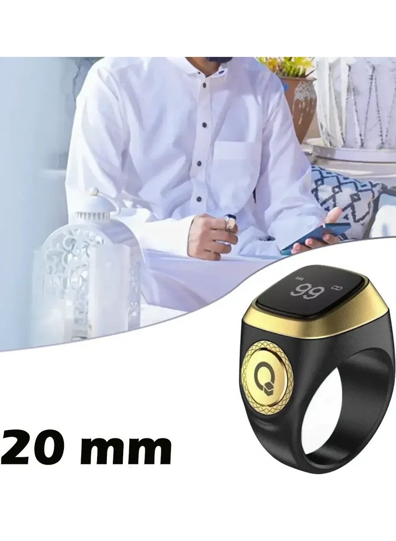 Smart Dhikr Ring, with Bluetooth Connectivity Exclusive IQIBLA App, Vibration Reminder, Tasbeeh Counter and 5 Daily Prayer Reminders, Specially Customized for Arab Middle East Countries  - Image 4