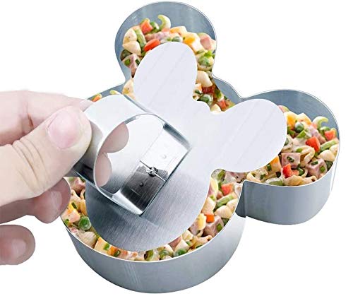 CONNECTWIDE 4Pcs Cake Mold Non-Stick Stainless-Steel Dessert Mousse Cooking Mold Pancake Pastry Chocolate Cake Fruit Cookie Cutter with with Pusher & Lifter Cooking Ring - Image 2