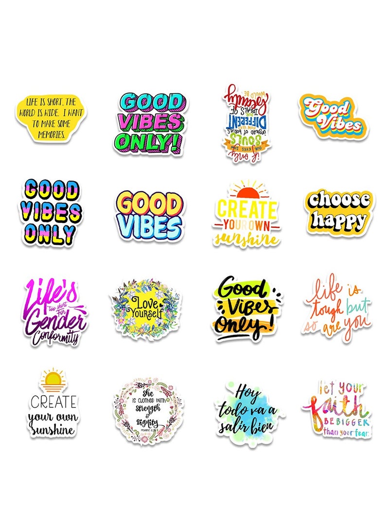 100-Piece Motivational Stickers Waterproof Inspirational Phrase Stickers for Laptop - Image 4