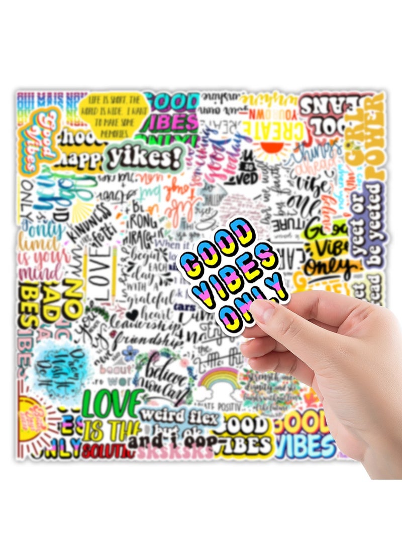 100-Piece Motivational Stickers Waterproof Inspirational Phrase Stickers for Laptop - Image 5