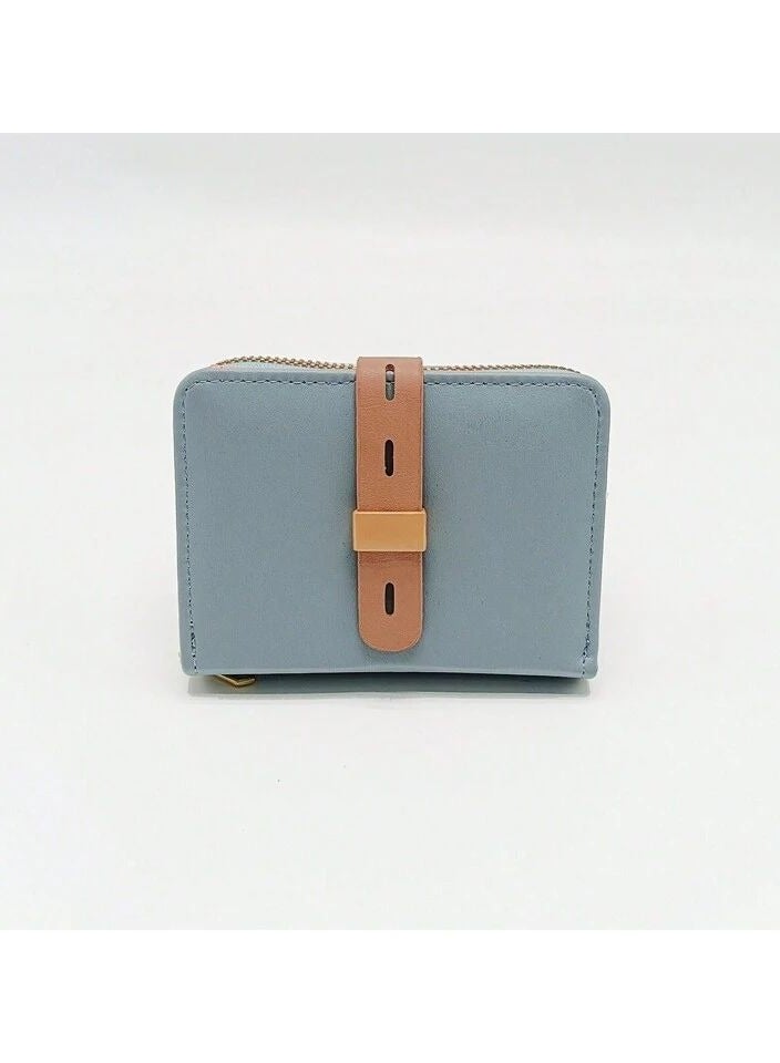 Blue leather wallet