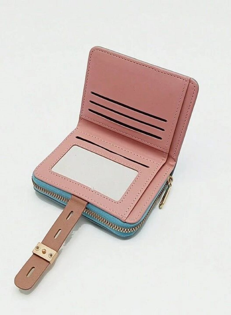 Blue leather wallet