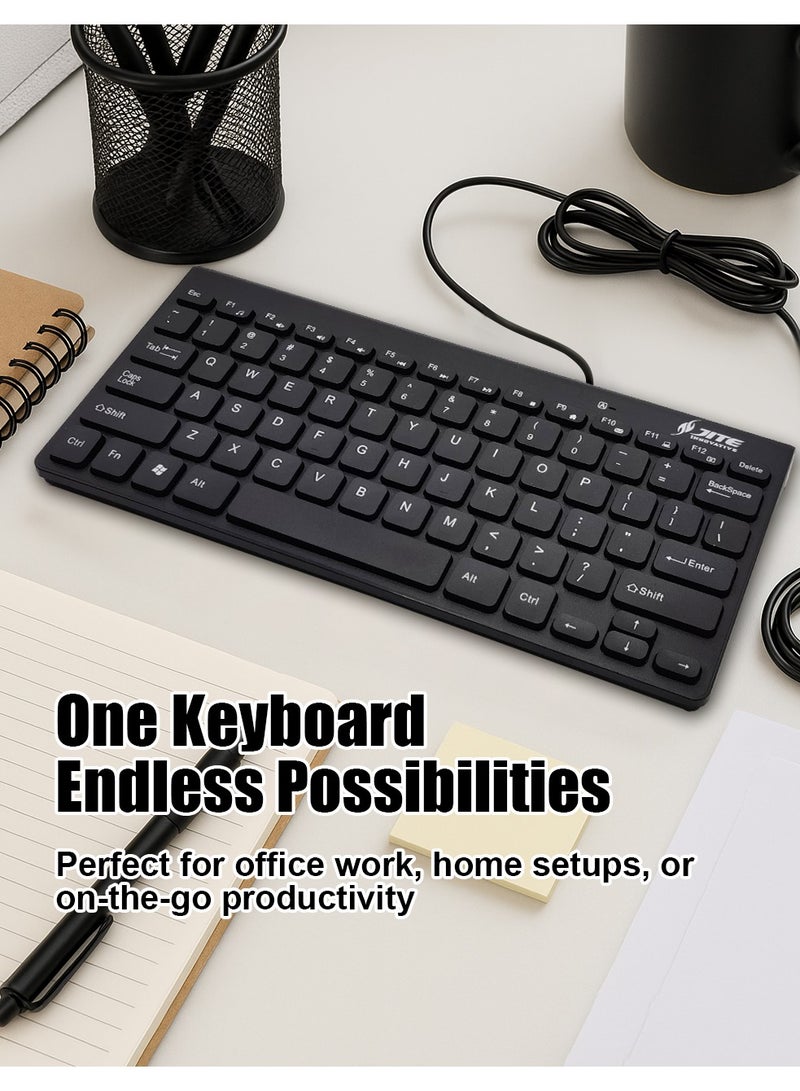 Jite Ultra-Slim Wired Office Keyboard – Lightweight, Quiet & Ergonomic Design – Compatible with Windows & Mac – Portable for Work, Home & On-the-Go Use  - Image 4