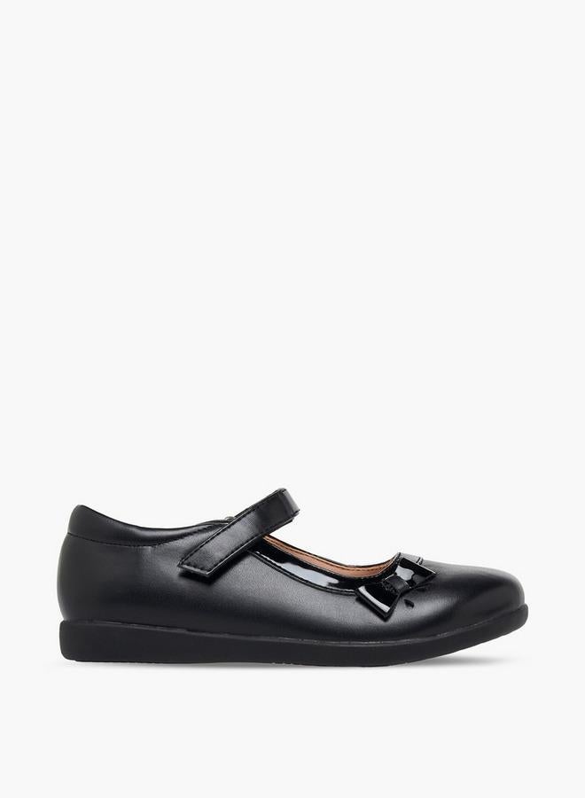 Flora Bella By Shoexpress Girls Hook & Loop School Shoes - Image 1