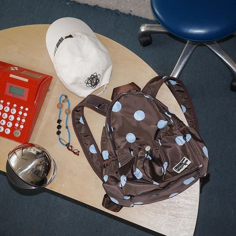 Lightweight Polka Dot Travel Backpack - Image 4