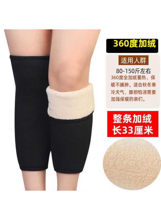 Kneecap Warm Cold-proof Leggings For The Elderly Thickened Fleece-lined Men And Women Knee Joint Warm Inflammation Protective Paint Autumn And Winter Riding