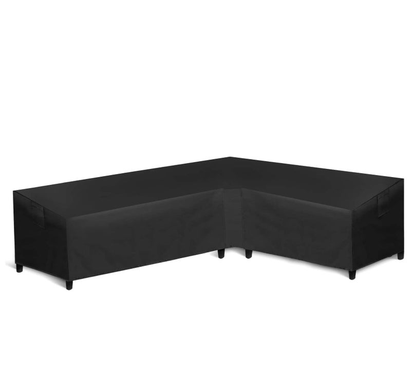 WLEAFJ Patio LShaped Sectional Sofa Cover Waterproof Heavy Duty Outdoor Sectional Couch Cover with Air Vent Right Facing 104 L83 L x 32 D x 31 H