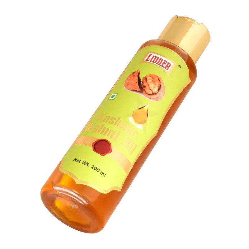 LIDDER Walnut Oil Cold Pressed 100 Pure 100ml Pack of 2 Glass Bottle Natural Edible Akhrot Ka Tel For Cooking Eating Skin Hair Massage - Image 4