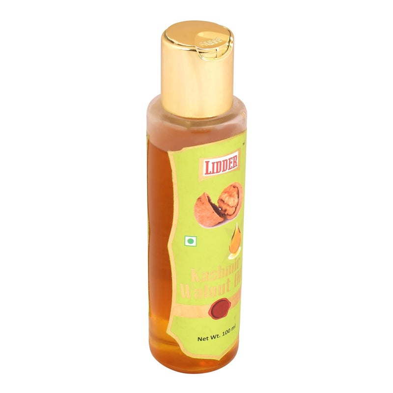 LIDDER Walnut Oil Cold Pressed 100 Pure 100ml Pack of 2 Glass Bottle Natural Edible Akhrot Ka Tel For Cooking Eating Skin Hair Massage - Image 5