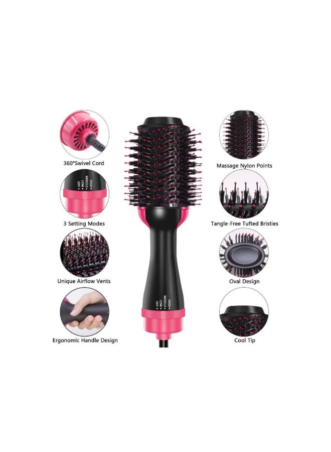 One Step Hair Dryer And Styler Black/Pink - Image 3