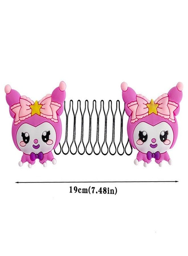 ORYNTH Cute Metal Hair Clip Combs Magic Hair Accessories Cartoon Barrettes Wire Twist Bun Clamp Invisible Bang Comb for Girls kids and Women. 4 Pcs Multicolor - Image 3