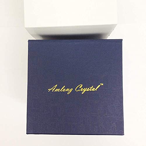 Amlong Crystal 5 Inch Sapphire Blue Crystal Lotus Flower Feng Shui Home Decor with Gift Box - Image 5