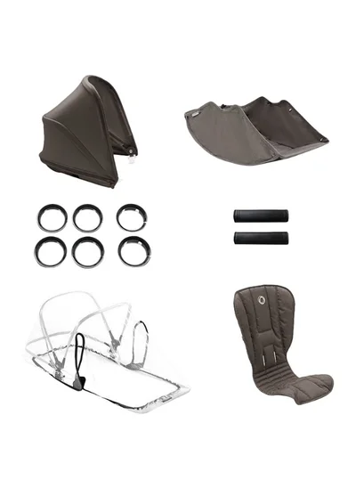 Bugaboo Bee 5 Style Stroller Set Complete, Compact Design, Lightweight, Convenient Storage, Foldable, Easy To Lift And Carry - Taupe