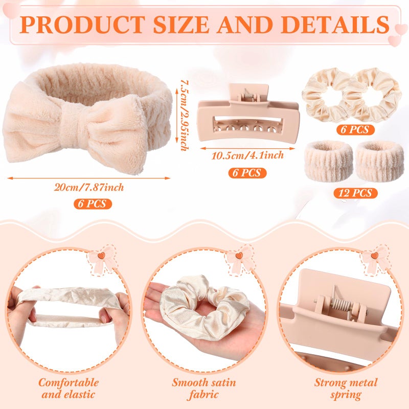 Suncalla 48 Pcs Spa Party Favors Sleepover Party Supplies Bow Headband Wristband Scrunchies Hair Clip Jewelry Case Makeup Bag Mirror for Women Bridesmaid Gifts Graduation Gift (Blue) - Image 2