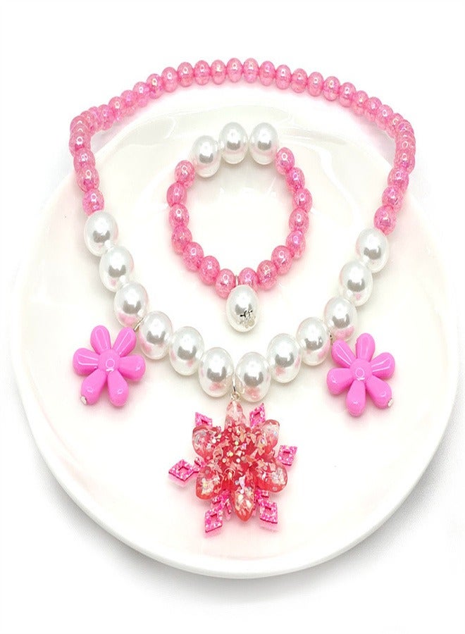 Loquat Princess Skirt Accessory Set With Colored Jewelry Rose red, - Image 3