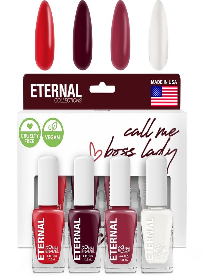 Eternal Nail Polish Set 4 Piece Kit: Long Lasting, Quick Dry and Cruelty Free. Made in USA - 0.46 Fluid Ounces Each (Call Me Boss Lady) - Image 1