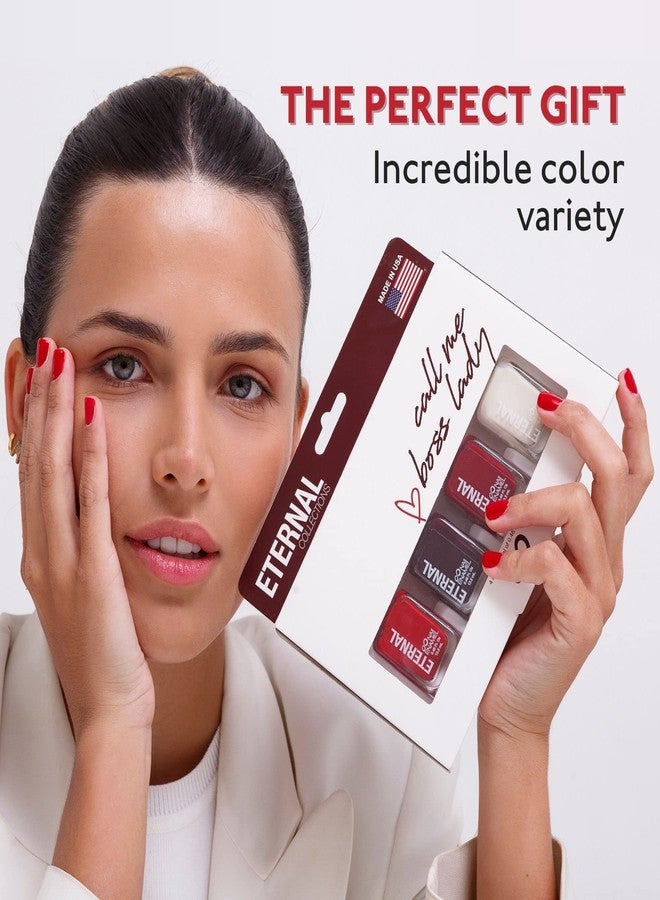 Eternal Nail Polish Set 4 Piece Kit: Long Lasting, Quick Dry and Cruelty Free. Made in USA - 0.46 Fluid Ounces Each (Call Me Boss Lady) - Image 4