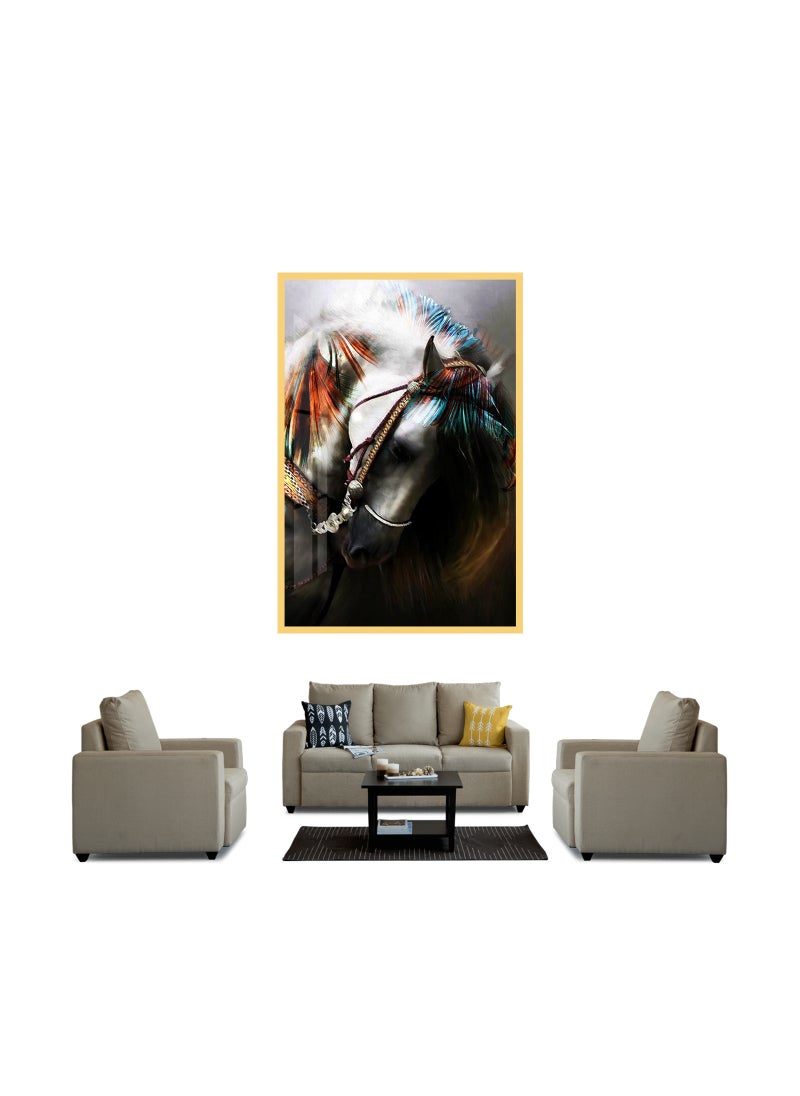 AIWANTO Horse Crystal Porcelain Decorative Wall Painting  - Image 4