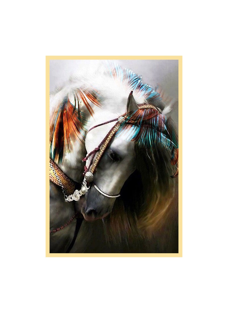 AIWANTO Horse Crystal Porcelain Decorative Wall Painting  - Image 2