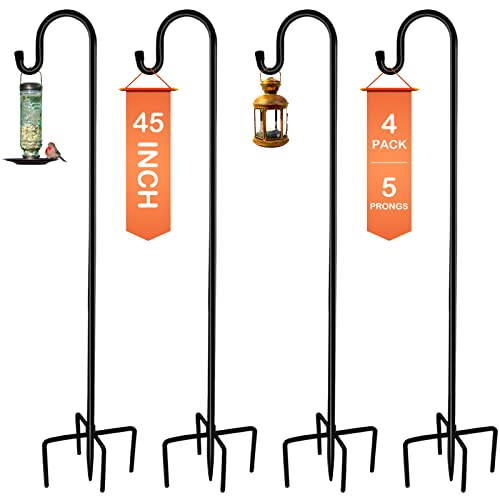 Ottsuls Shepherd-Hooks Adjustable for Bird-Feeder Lantern Plant-Hook Garden-Stake - Plant Stand Hanger for Outdoor Flower Basket, Bird Feeder Hanger Weddings Decor - Image 1