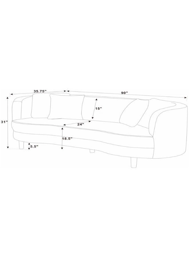 Space Embrace 90'' Corduroy Sofa - Image 2