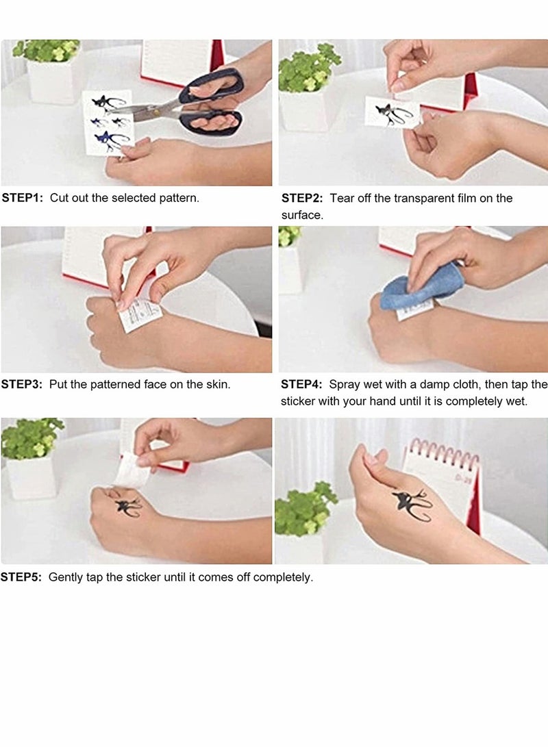 Excefore Temporary Baby Hair Tattoo Stickers, Waterproof Tattoos Body Makeup for Women, Edge Tattoo Edges Curly Hair Salon DIY Hairstyling Hair Stickers Template Makeup Tool - Image 5