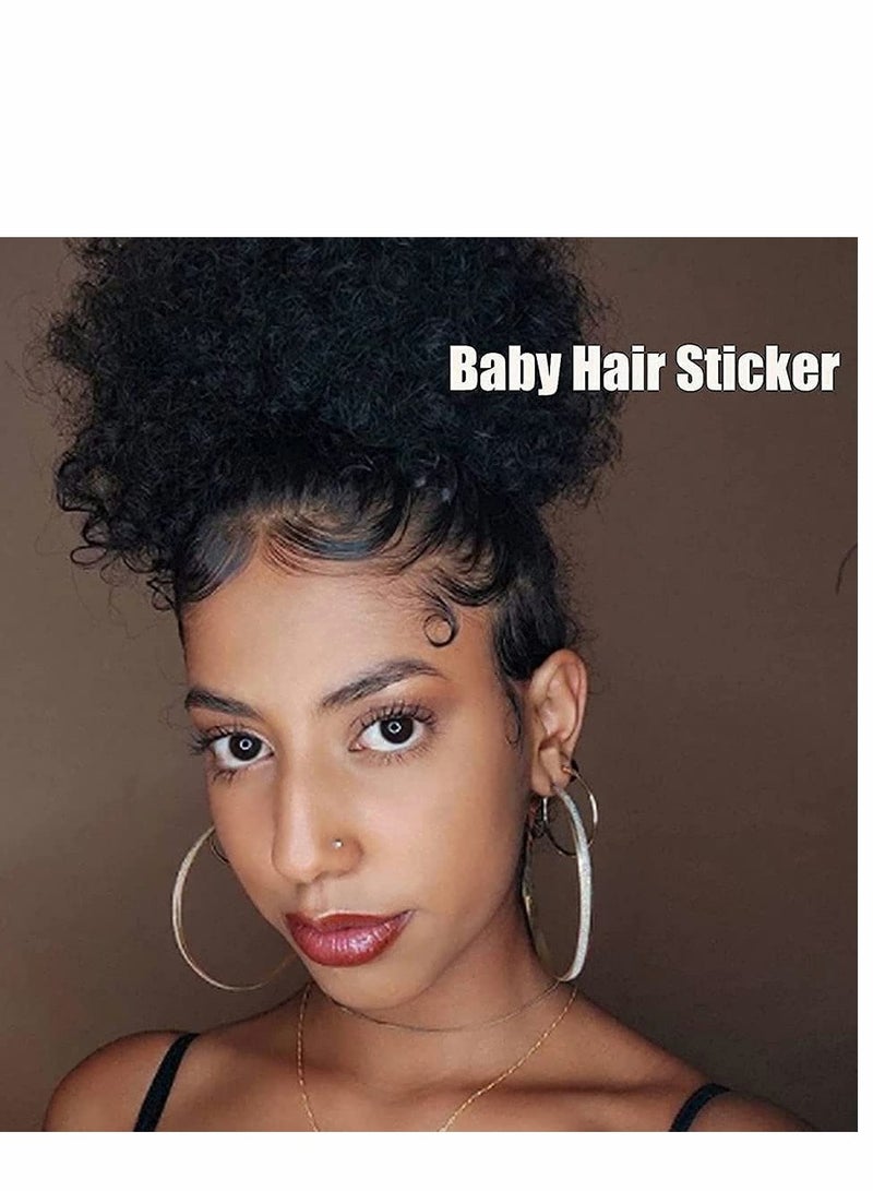 Excefore Temporary Baby Hair Tattoo Stickers, Waterproof Tattoos Body Makeup for Women, Edge Tattoo Edges Curly Hair Salon DIY Hairstyling Hair Stickers Template Makeup Tool - Image 2