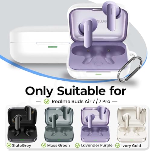 Cocoonkart Soft Silicone Case Cover Compatible for Realme Buds Air 7 | 7 Pro -White. - Image 2