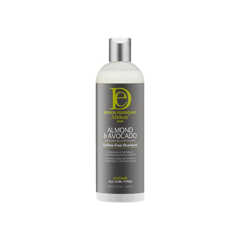 Design Essentials Natural Almond & Avocado Moisturizing & Detangling Sulfate-Free Shampoo, 12 Ounce - Image 1
