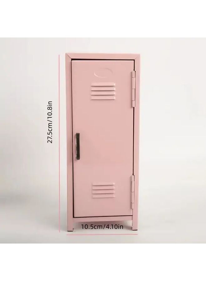 Model C Blue Heavy Duty Mini Metal Storage Cabinet With Key Lock Compact Safe For Valuables - Image 4