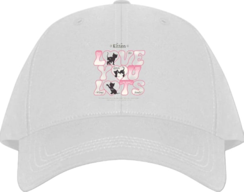 LOVE YOU LOTS Planets unisex baseball cap White